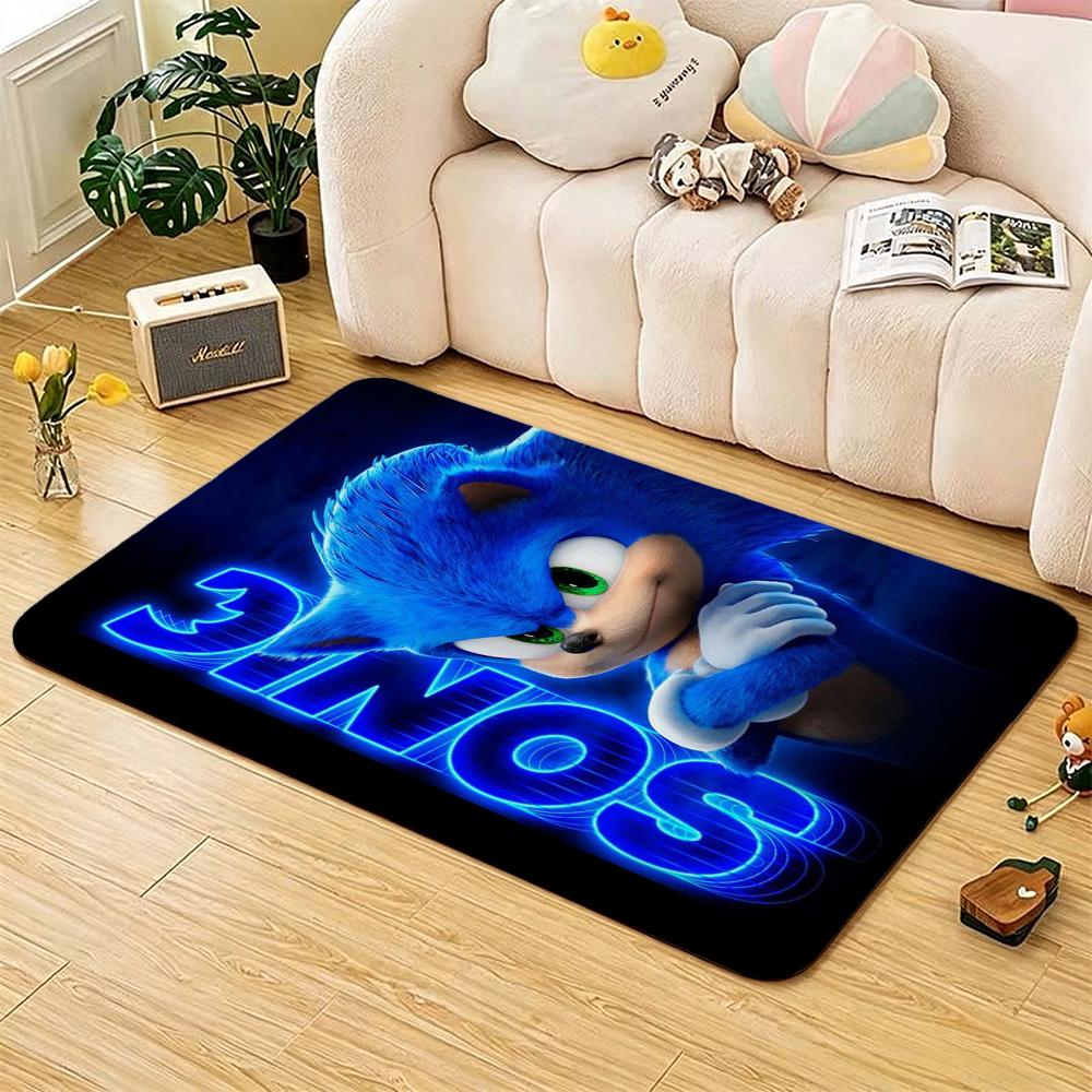 Sonic Hedgehog Carpet Floor Mat Shaggy Rug 8X10 Rug Kids Room Rug Kitchen Floor Mat Fast Drying
