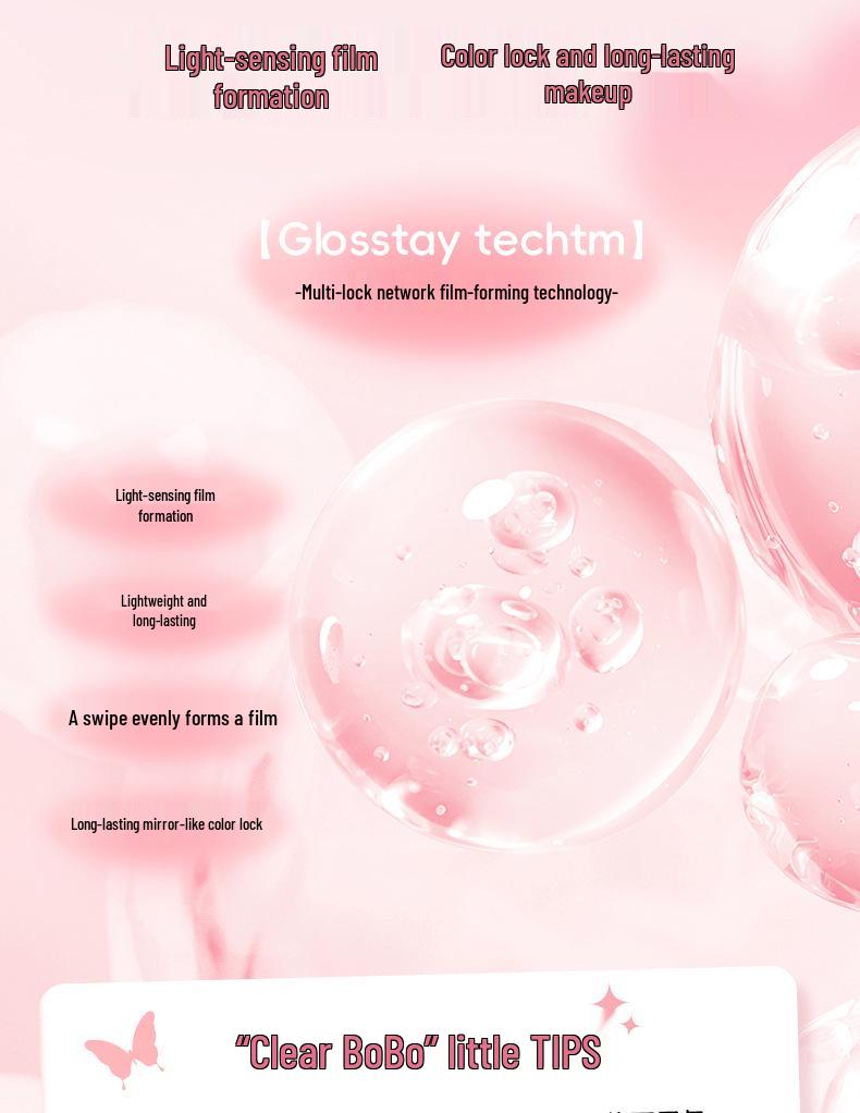 VEECCI Clear Bobo Lip Glaze: Long-lasting, Non-Transfer Double-Ended Lip Gloss.