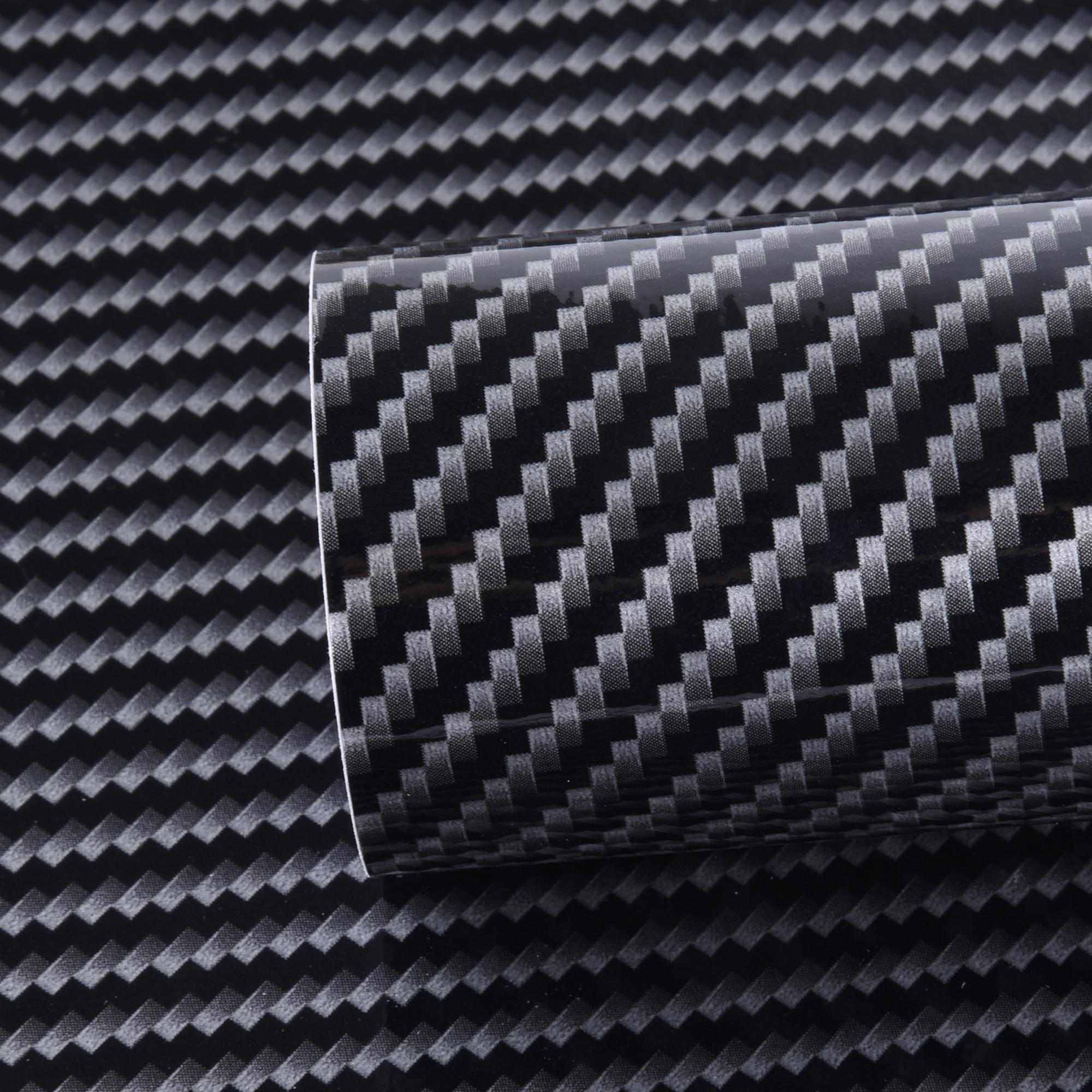 

2D 3D 4D 5D 6D глянцевая виниловая пленка из углеродного волокна, воздухоотводящая водонепроницаемая солнцезащитная пленка, подходящая для автомобиля, мотоцикла, ноутбука, телефона 30CM X 152CM