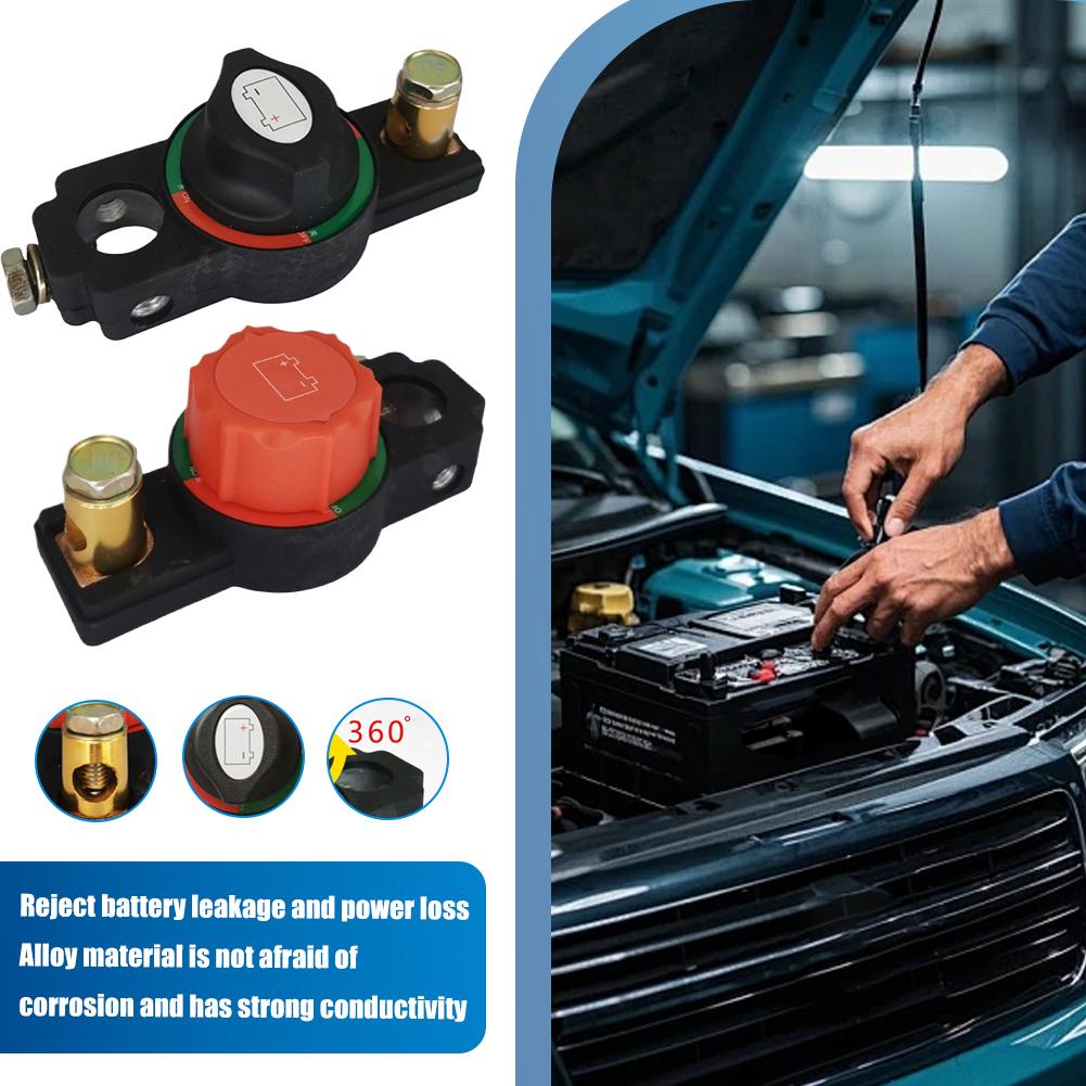 Car Battery Disconnect Switch Manual Circuit Breaker Anti-Power Off Leakage Protector Universal Auto Parts 12V-24V Systems