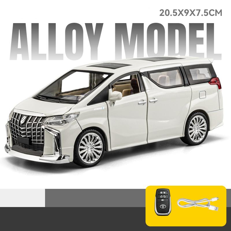 

1:24 Toyota Alphard Key Control MPV Alloy Metal Diecast Model Car Home Trendy Ornaments And Computer Desktop Decoration Present белый
