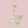 1 stück Glänzender Strass Schmetterling Schlüsselanhänger Niedlichen Tier Legierung Schlüsselanhänger Ring Tasche Rucksack Charme Autoschlüssel Anhänger Ohrhörer Etui Zubehör
