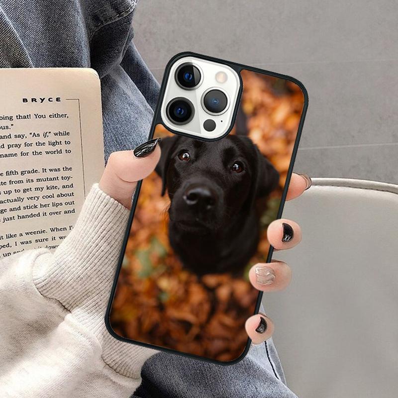 Black Labrador Retriever Animal Dog Phone Case for iPhone 17 Air 16 16e 15 Plus for Apple 13 11 12 14 Pro Max Cover