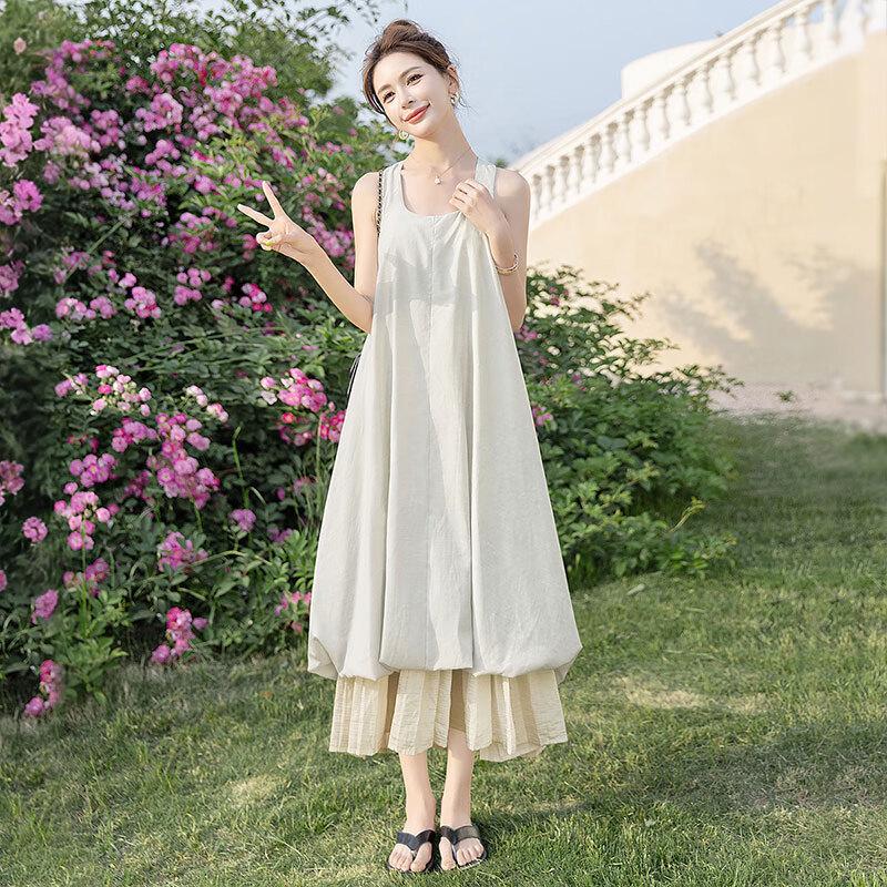 Women's Sleeveless A-Line Vest Dress