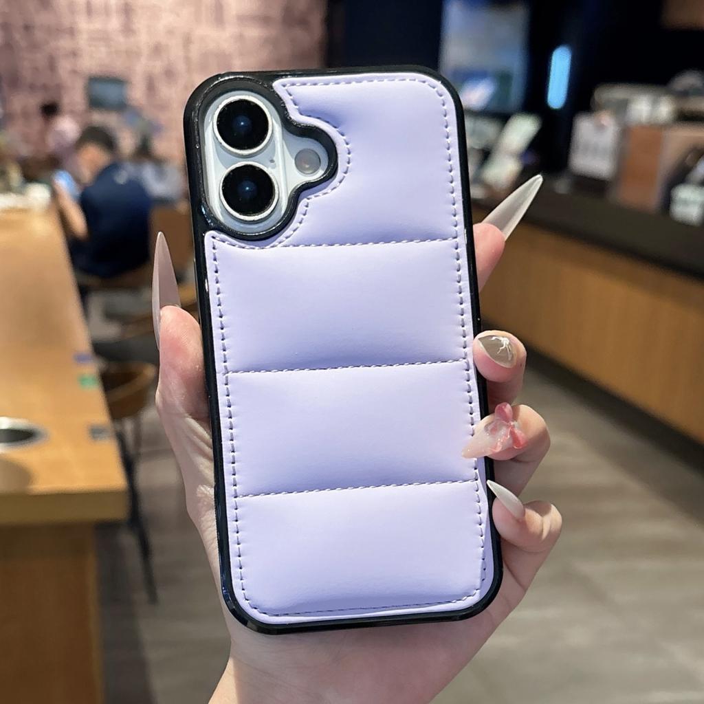 Winter Down Jacket The Buffer Phone Case For iPhone 17 Air 16 15 14 Plus 13 11 12 Pro Max Soft Fabric Shockproof Bumper Fundas