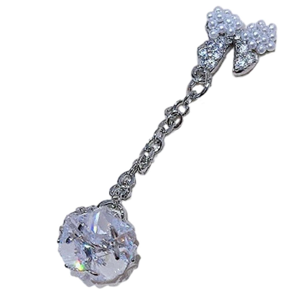 3D Dangle Nail Charms Bowknot Nail Art Charms Zircon Nail Gems Nail Art Rhinestones DIY Manicure Nail Art Decorations