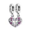 S925 Silver DIY Beaded Bracelet And Necklace Set With Family Friendship Love Pendant Charms For Handmade Jewelry Making