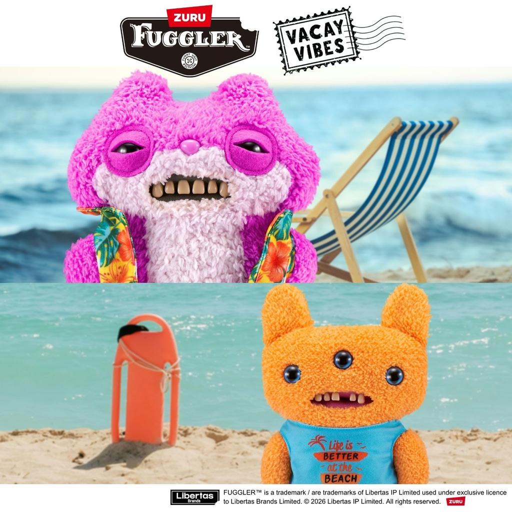 Fuggler VACAY VIBES Reek-O - Orange Plush Toy (15714B) Authentic