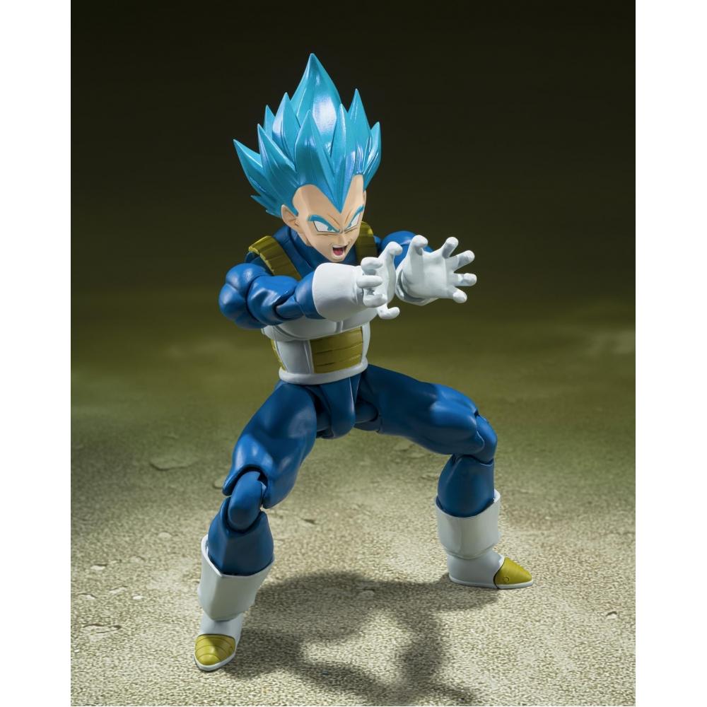 SHFiguarts Dragon Ball Super Super Saiyan God Super Saiyan Vegeta - Mândria Saiyanilor - Aprox.. Figurină mobilă vopsită PVC și ABS de 135 mm