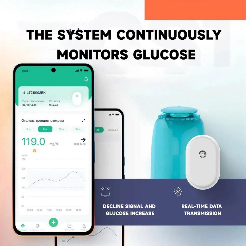 Silicon-based  Blood  Meter Continuous Glucose Monitoring System 24-hour Real-time Testing