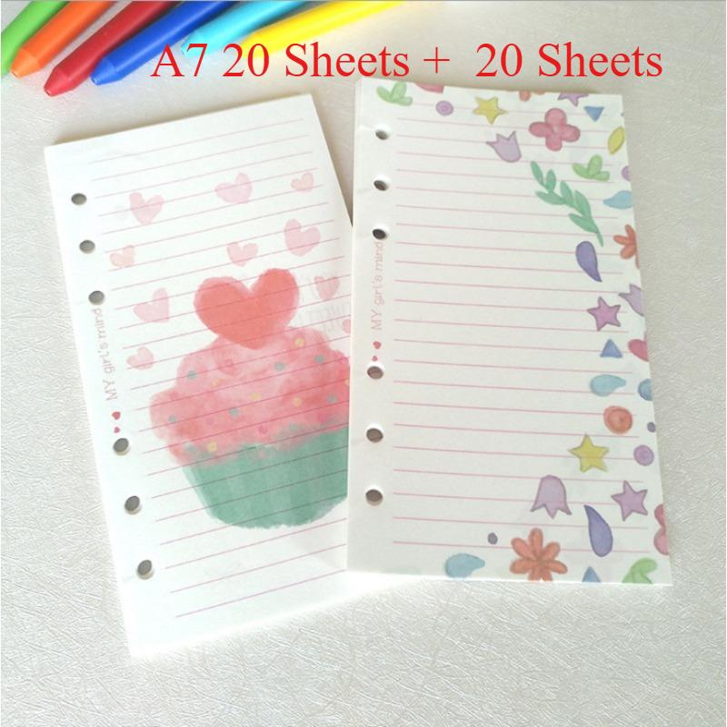 A5 A6 A7 40 Листов Блок для Записной Книжки на Пружине Внутренний Лист Бумага Канцелярские Товары Премиум Прочное Качество