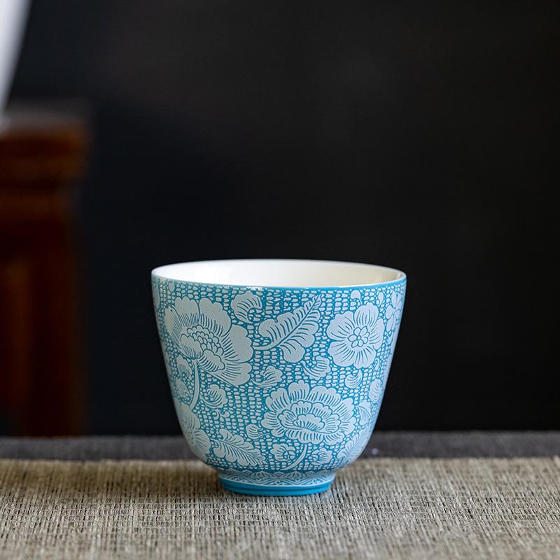 Ceramic Tea Cup Ceramic Master Cup Single Cup Home Office Tea Cup Drinking Cup Kung Fu Tea Set