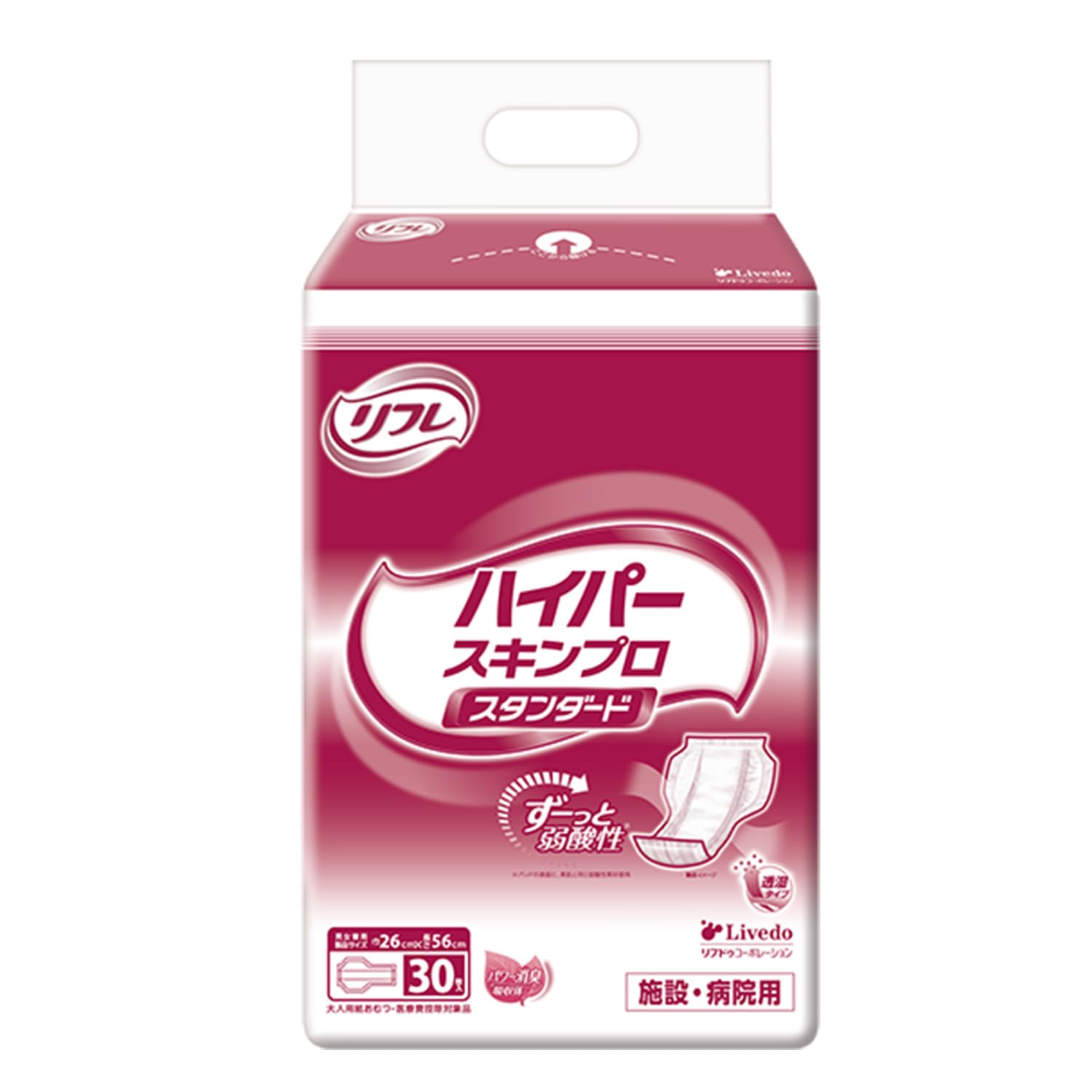 

Refre Hyper Series Стандартные прокладки при недержании впитываемость 30 Для взрослых Центр комфорта (6 раз / шт.) Подгузники, Предотвращение боковых протечек, День/Ночь белый