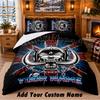 Motorhead Pattern Bedding 3Pcs Set Custom Name, Bed Sheet And Pillowcases For Home Bedroom