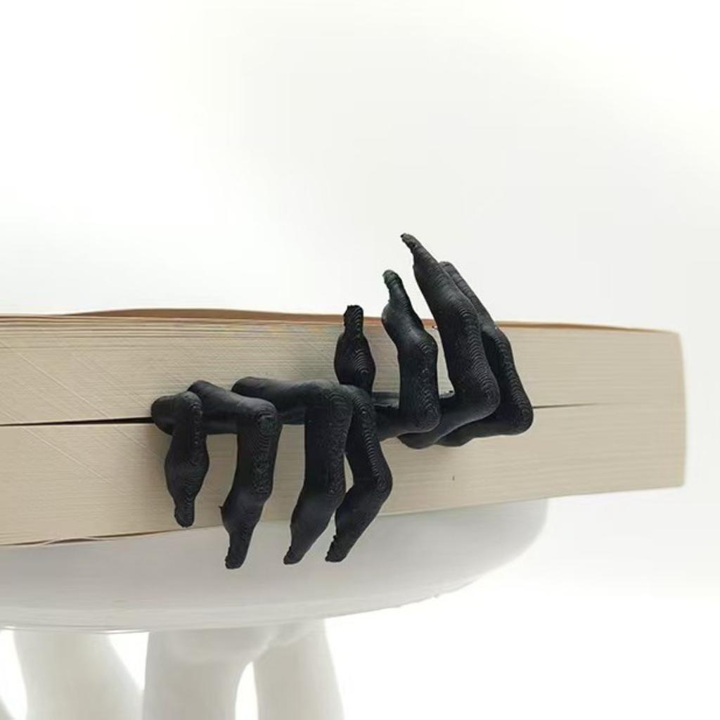 Halloween Scary Hand Bookmark Black Plastic Desktop Decoration Ornament
