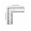Right Angles Ruler Thickened Carpentry Square Steel for Woodworkers, Carpenters,