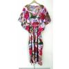 Indian Pink Long Fruit Print Cotton Hippie Maxi Women Nightwear Caftan Dress CKFTN-SCRN-FULL-BUYIT-027