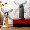 Resin Windmill Ornament Dutch Ornaments Mini Vintage Holland Statue Artwork Multi-color Set Classic Model Rustic Desktop for Home Office Colorful