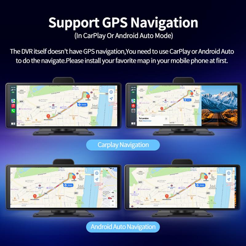High Quality 10.26" Imagebon H9 Pro 4K Car DVR Dash Camera Wireless Carplay & Android Auto ADAS 5G Wifi Gps Navigation Rearview