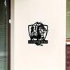 Personalizable Dragon Wall Art Custom Surname Sign Rustic Metal Decor Indoor Outdoor