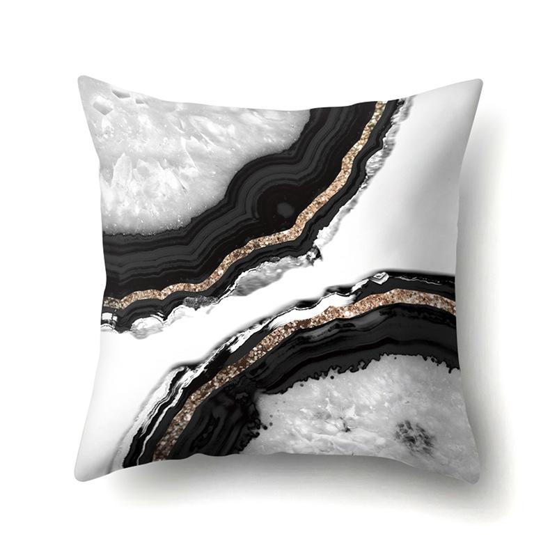 Polyester Pillow Case Automobile Decoration Home Printed Pillow Case Waist Cushion Cover Car Cushion Head Cushion Cover