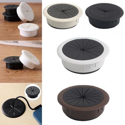 Round Cable Hole Cover Plastic Desk Cord Grommet Cable Fastener Line Storage Holder  Home