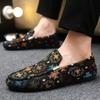 2025 Men's Shoes Breathable Bean Shoes Men's Trend One Step Stepping Old Beijing Cloth Shoes Driving Casual Shoes Lazy