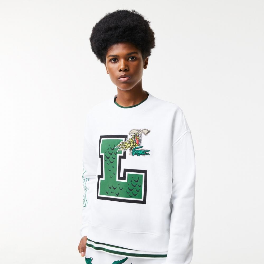 

LACOSTE Женский свитшот с праздничным принтом SF141152N 001