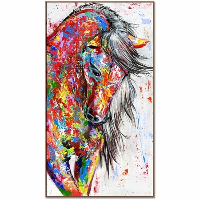 

Большой размер, абстрактные картины маслом с лошадьми, печать на холсте, современные HD-принты, картины с лошадьми для дома, гостиной, Cuadro 21*30cm