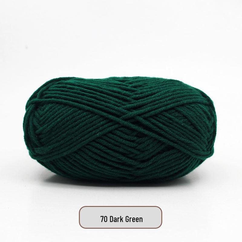 5-Strand Milk Cotton Yarn Scarf & Hand-Knitted Hat Yarn - Baby Soft, Medium Thickness, Free Shipping