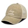 White Dog Mom Printed Trucker Hat Adjustable Sporting Trendy Fashion Mesh Cap For Gifts Outdoor Cycling Tennis Activities Wear