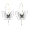2025 Trendy Embroidered Butterfly High-end Earrings, Women's Korean Mori Temperament Stud Earrings, Pendants, Long Earrings.