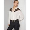 In 25 Years, the Official Website Is Selling off-Commuting Super-Collection Delicate and Advanced Sense Chiffon Lace Stitching Shirts