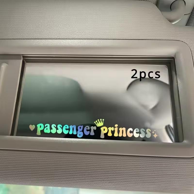 14x2CM Passenger Princess Car Stickers Funny Creative Stickers for Car Rearview Mirrors Vinyl Decoration Funny Car Decor