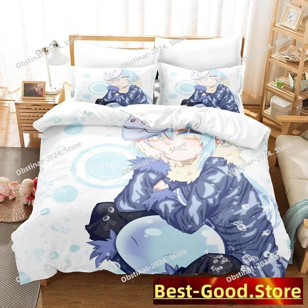 Rimuru Tempest Bedding Set Single Twin Full Queen King Size Bed Set Adult Kid Bedroom Duvetcover Sets Anime Kawaii