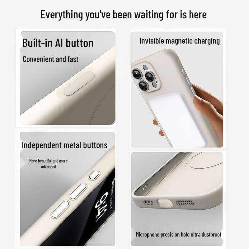 XuanKa MagSafe Liquid Silicone iPhone Case with Lens Protector