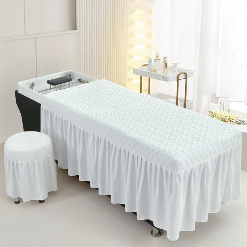 Beauty Salon Bed Skirt Hair-washing Bed Cover Massage Table Bed Cover Sheet Bedskirt SPA Treatment Table Cover