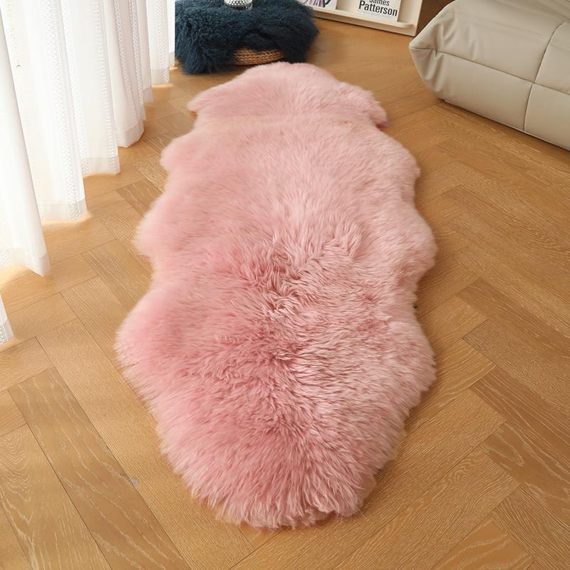 Langer Streifen Teppich Flauschig Weich Kunstfell Plüsch Schlafzimmer Nachttisch Teppiche Mädchenzimmer Weiß Wohnkultur Teppiche Pelziger Stuhl Kissen