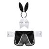 Mens Rabbit Ears See Through Boxer Briefs Underwear Set Halloween Costume