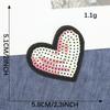 Stickerei Cartoon Aufnäher zum Aufbügeln Stoff Applikation für Kleidung Accessoires DIY Bastel Dekoration LX131 Herzform Design