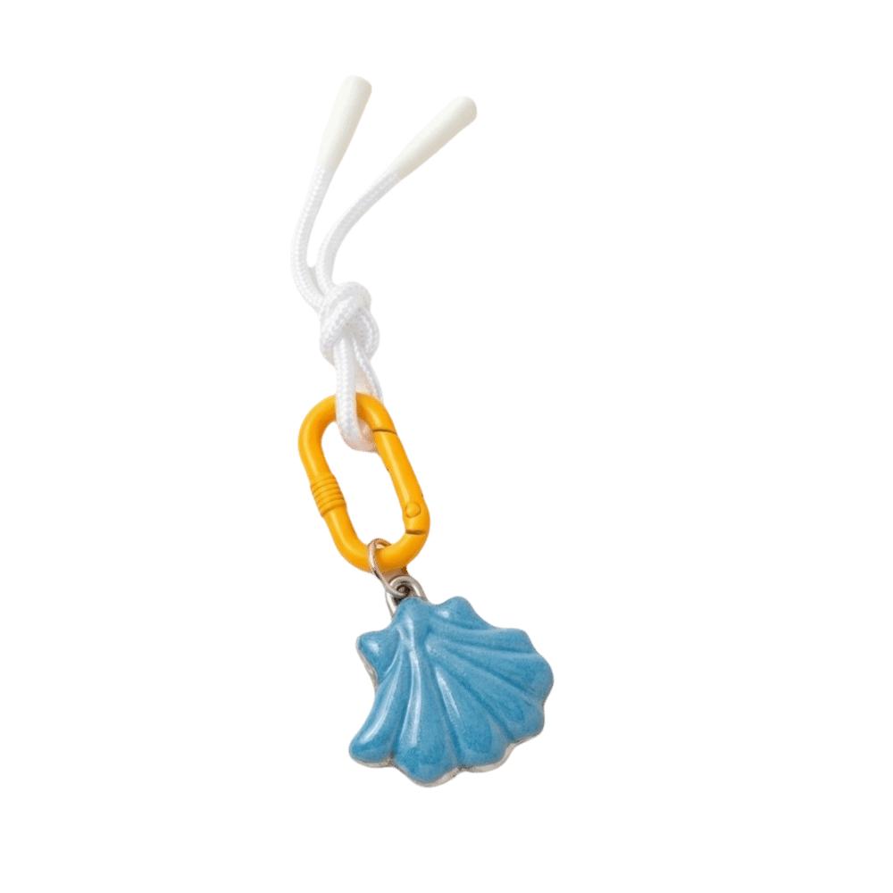 

Acrylic Fish Keychain Retro Mobile Phone Pendant INS Car Keyring Gift Blue Scallop