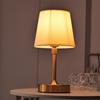 Cordless LED Metal Table Lamp USB Rechargeable 5200mAh Portable Fabric Shade Desk Lamp Touch Control for Dining Room Bedroom Bar