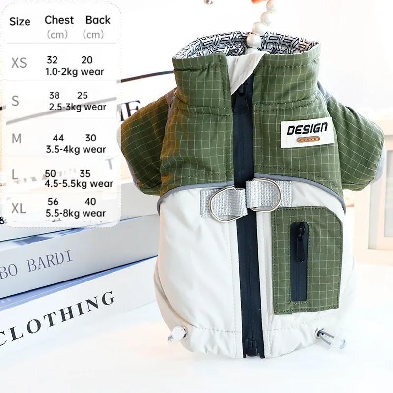 2025 Dog Clothes Winter Thick Functional Travel 3-Proof Down Jacket for Small Dog Cold-Resistant Outdoor Windproof Pet Outfit