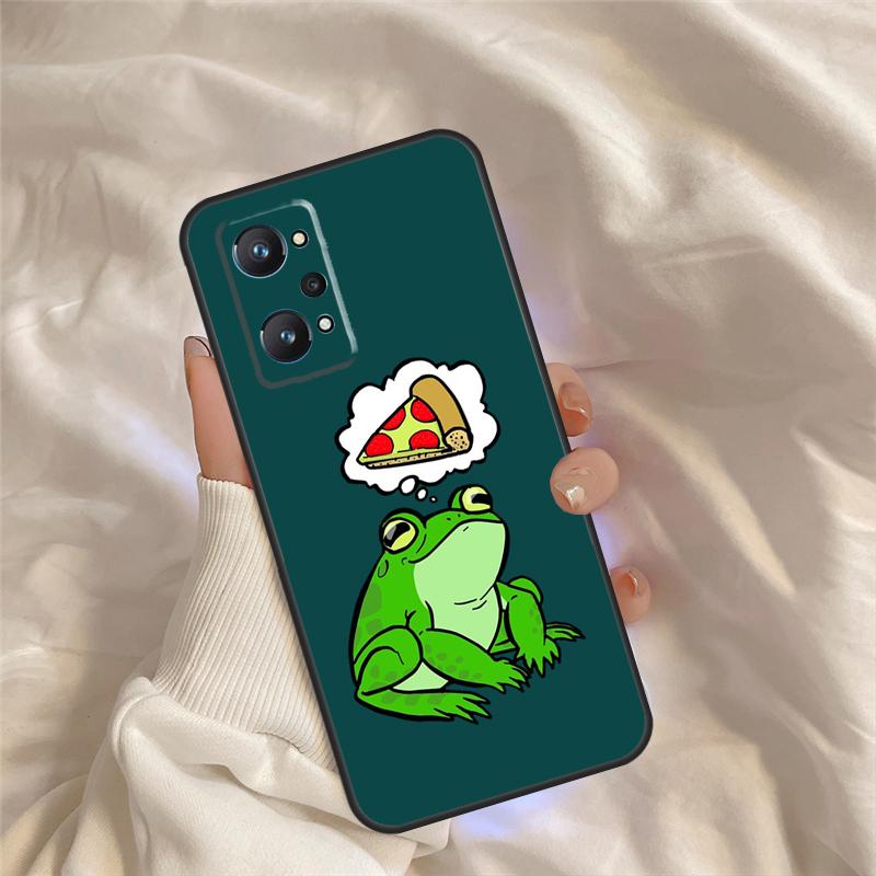 Cute Frog Cartoon Case For Realme C55 C71 C75 C61 C53 C33 C63 C51 C65 C67 11 12 13 14 15 Pro Plus GT6 GT7 Pro