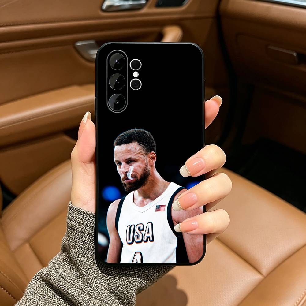 30 Stephen- C-Curry Black Soft Silicone Phone Case for Samsung Ultra S25, S24, S21, S22, S23, S30, Plus, FE, Lite