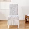 English Version Cationic Wave Skirt Chair Cover Thickened Hotel Restaurant Elastic All-Inclusive Chair Cover