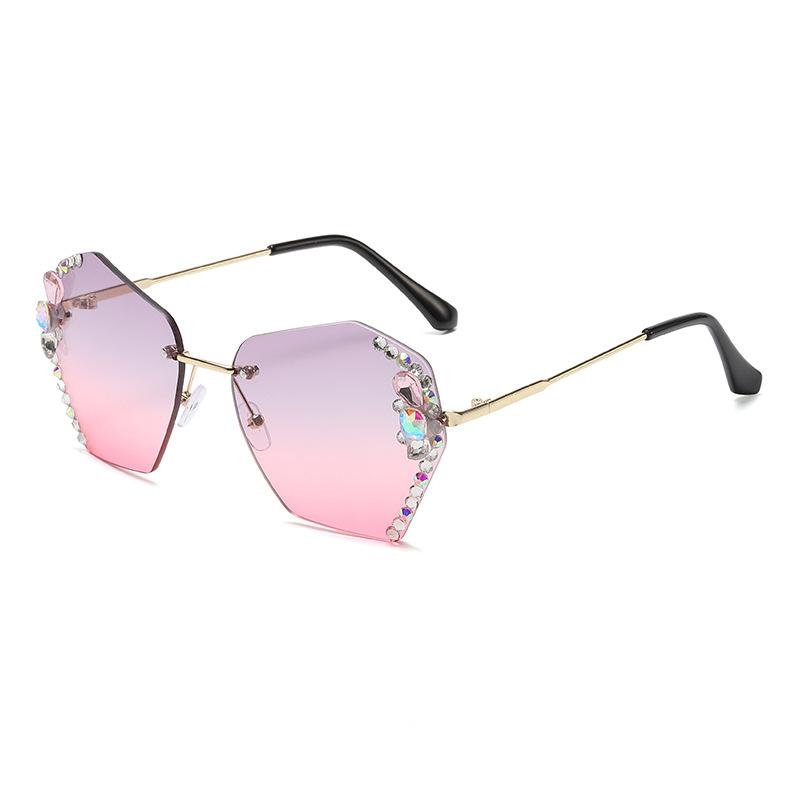 Trendy Polygon Womens Frame Sunglasses Summer Outdoor Sun Uv Protection