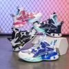 Youth Basketball Shoes Lightweight Shock-absorbing Single Mesh Shoes Breathable Summer New Double Mesh Rotating Buckle Boys Running Shoes