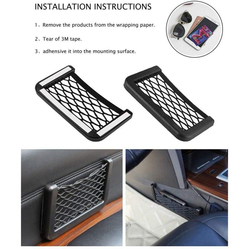 Car Interior Storage Net Pocket Bag Creative Car Supplies For Car Mesh Sundries Storage