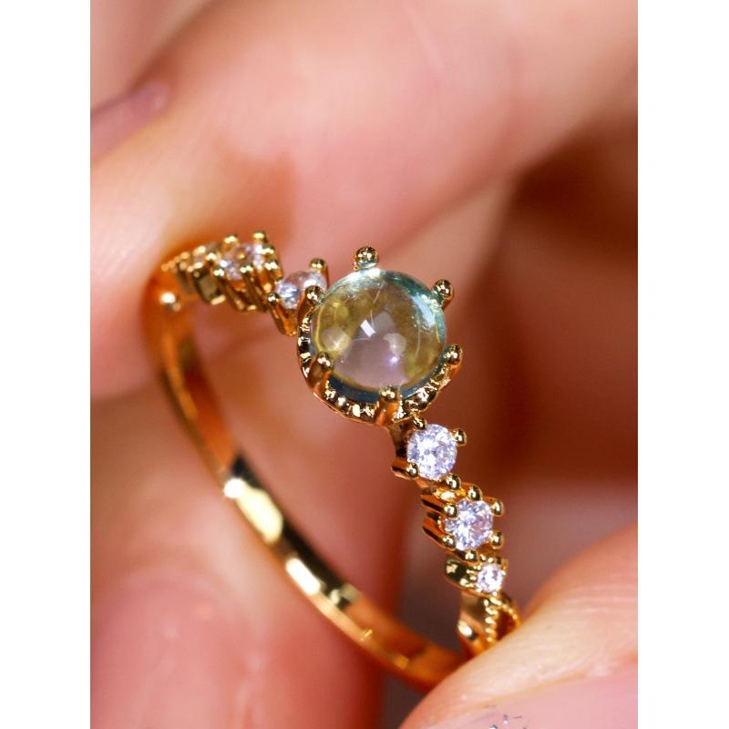 Six-claw diamond edge women s ring, simple personality niche ring women no. 6